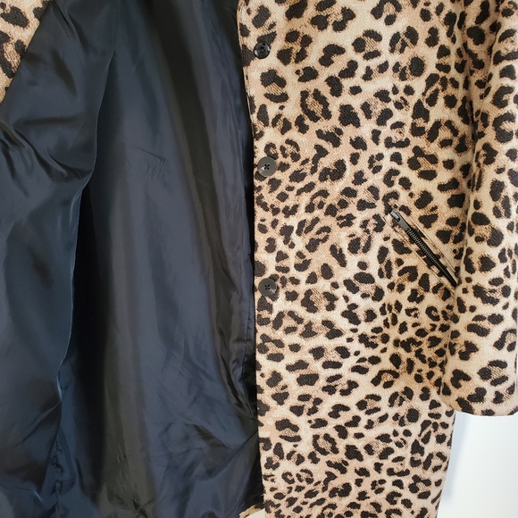 Noisy May Leopard Print Coat - Picture 3 of 5